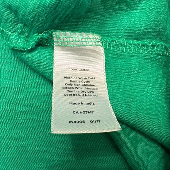 Talbots Tank Top XL Petite Green V Neck Sleeveless Cotton - Picture 9 of 10